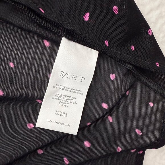 Cabi 2 Pc Wide Leg Crop Pants Set Impetuous Black Pink Micro Dot Retro Size S - Picture 11 of 14